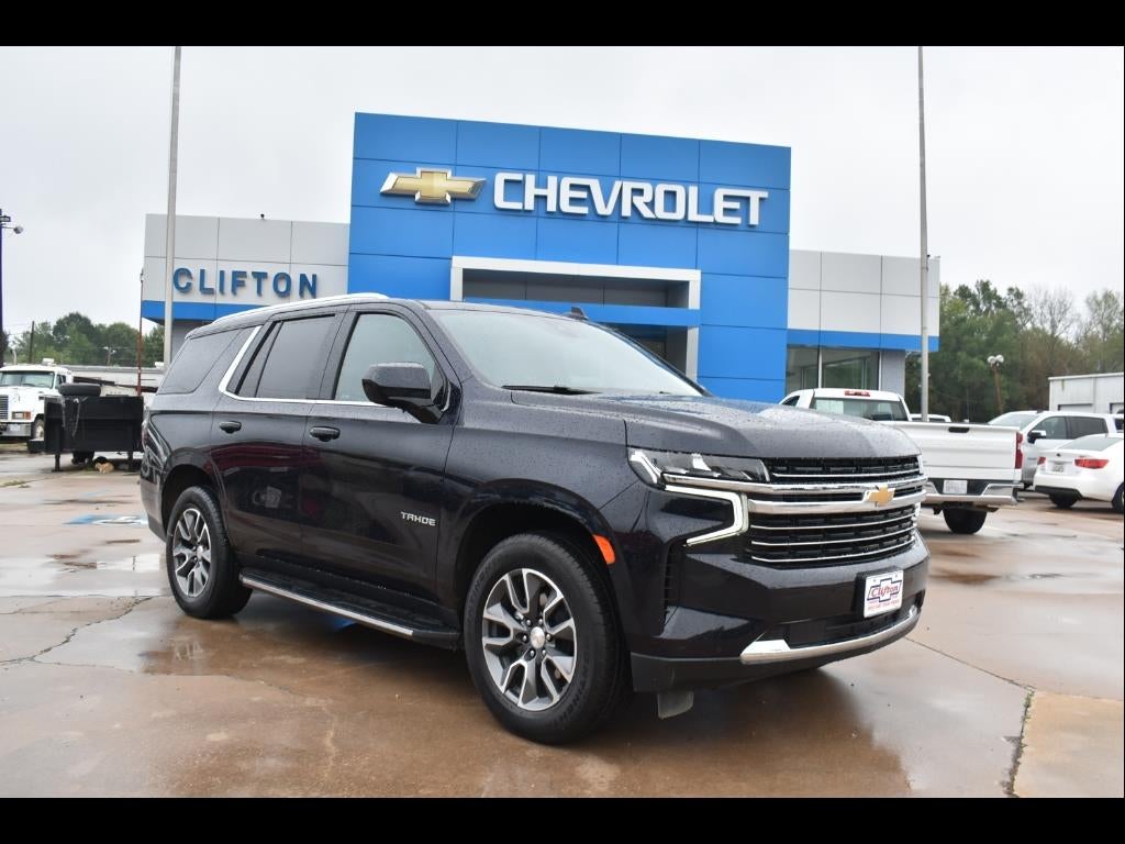 2022 Chevrolet Tahoe LT in Midnight Blue Metallic — front three-quarter view