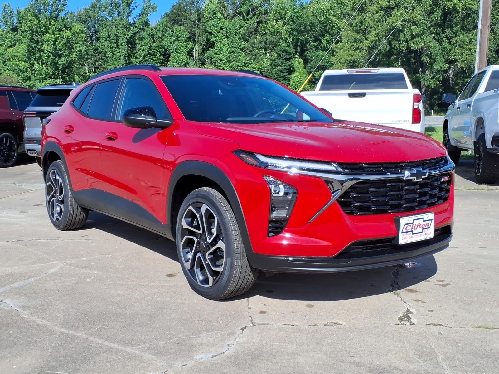 2026 Chevrolet Trax 2RS in Apex Red — front three-quarter view